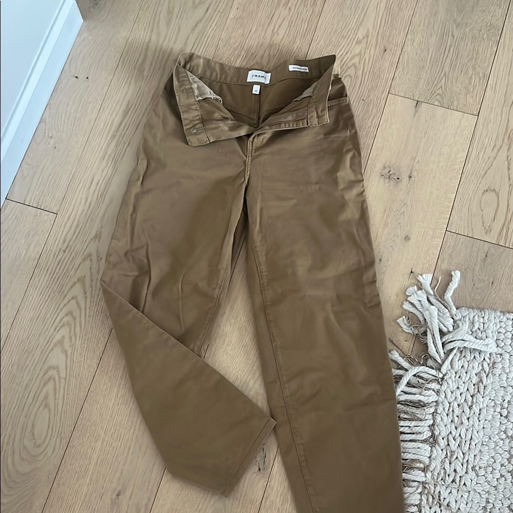 Frame Barrel Pants- High rise